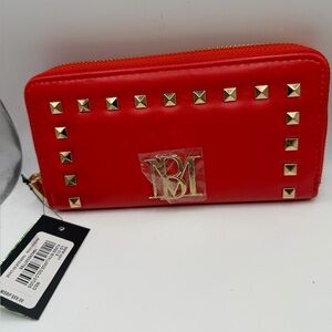 Badgley Mischka Vegan Leather Red Wallet. NWT